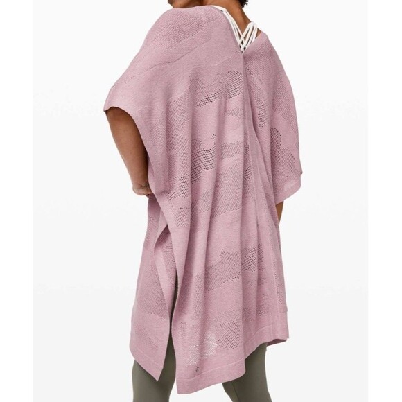 LULULEMON Find Your Light Wrap Heathered Mauve Open Front Cardigan One Size - Picture 2 of 10